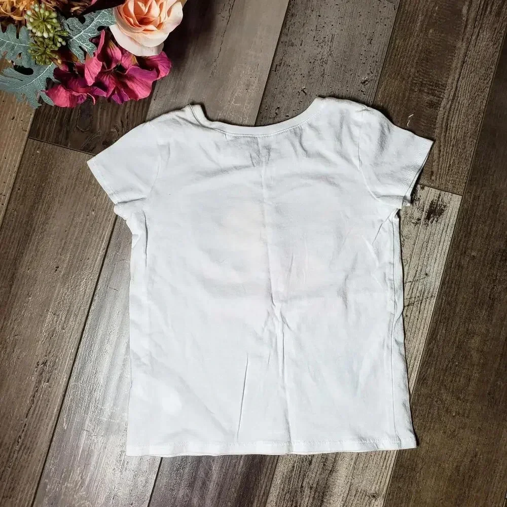 The Children's Place Girl's White Best Friends T-Shirt Size 5T